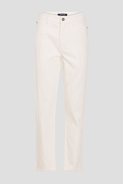 Jeans Gwen - mom denim blanc femme