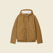 Parka courte &agrave; capuche beige homme