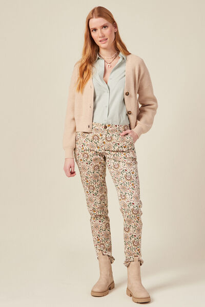 Pantalon chino Instinct blanc femme
