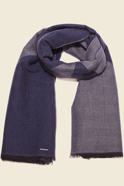 Écharpe bleu marine homme
