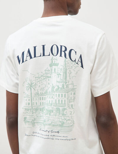 T-shirt en coton ecru homme