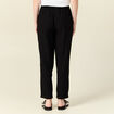 Pantalon droit à coulisse noir femme