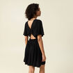 Robe trapèze fluide noir femme