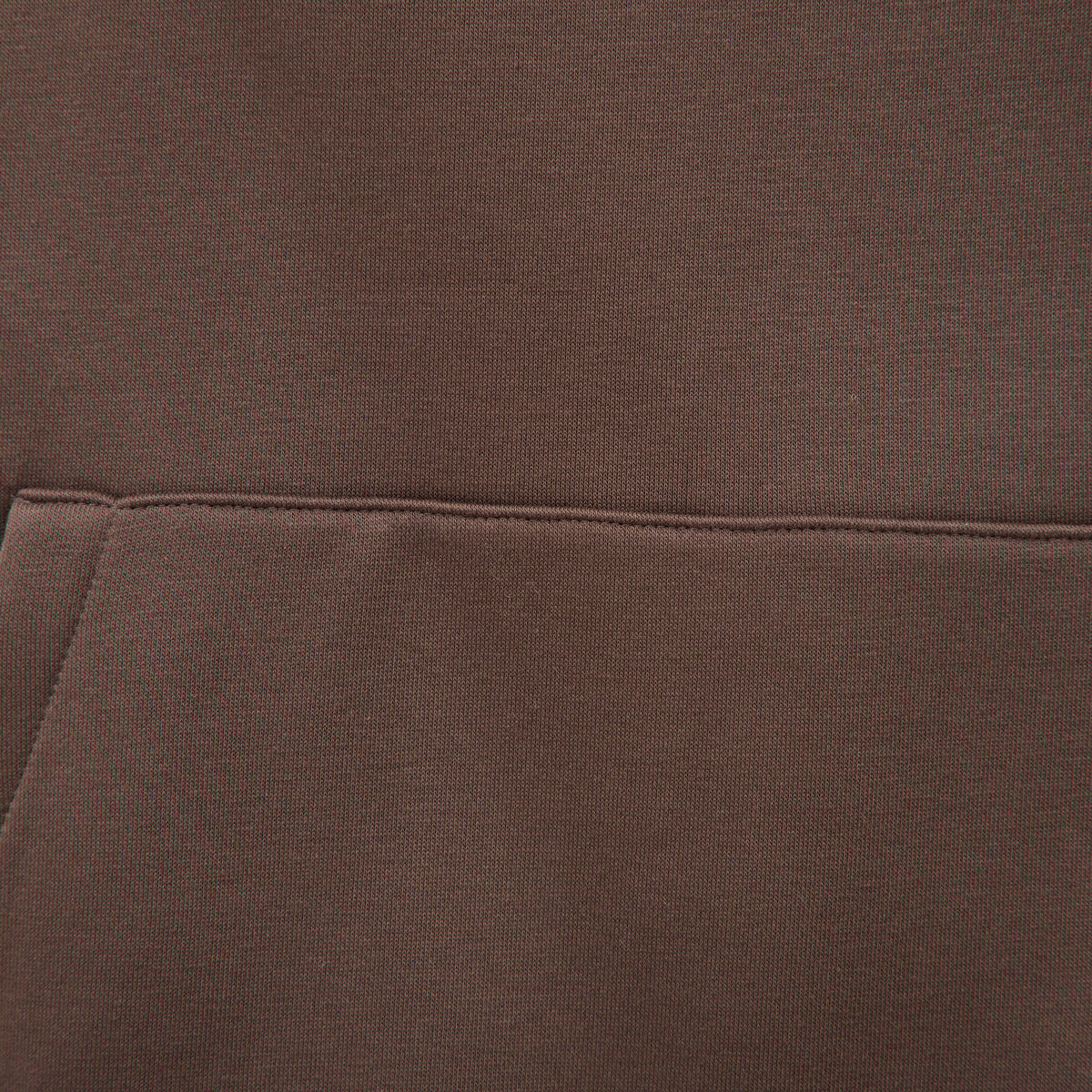 Sweat ample &agrave; capuche manches longues marron fonc&eacute; homme