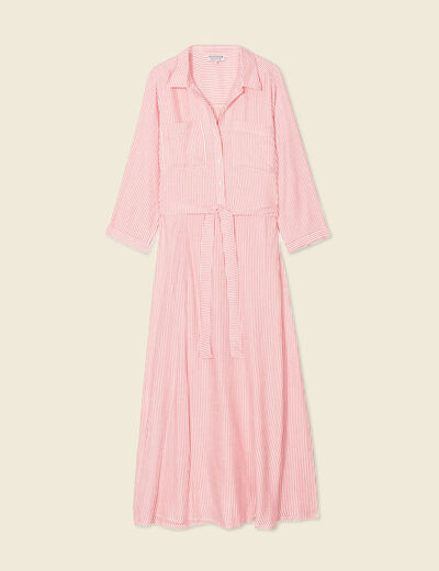 Robe chemise éco-responsable rouge femme