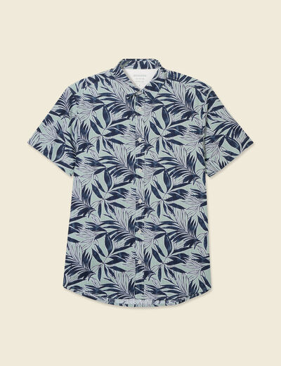 Chemise manches courtes vert homme