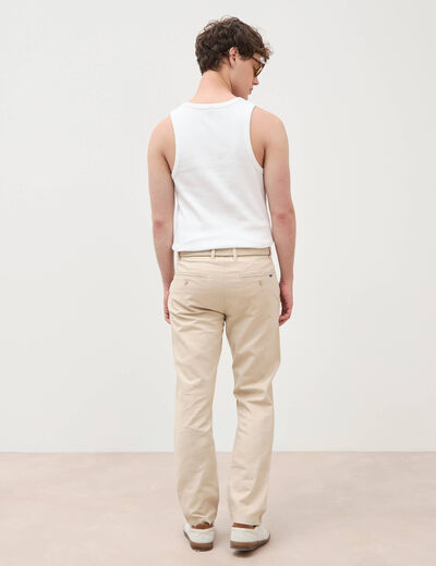 Pantalon chino avec ceinture sable homme