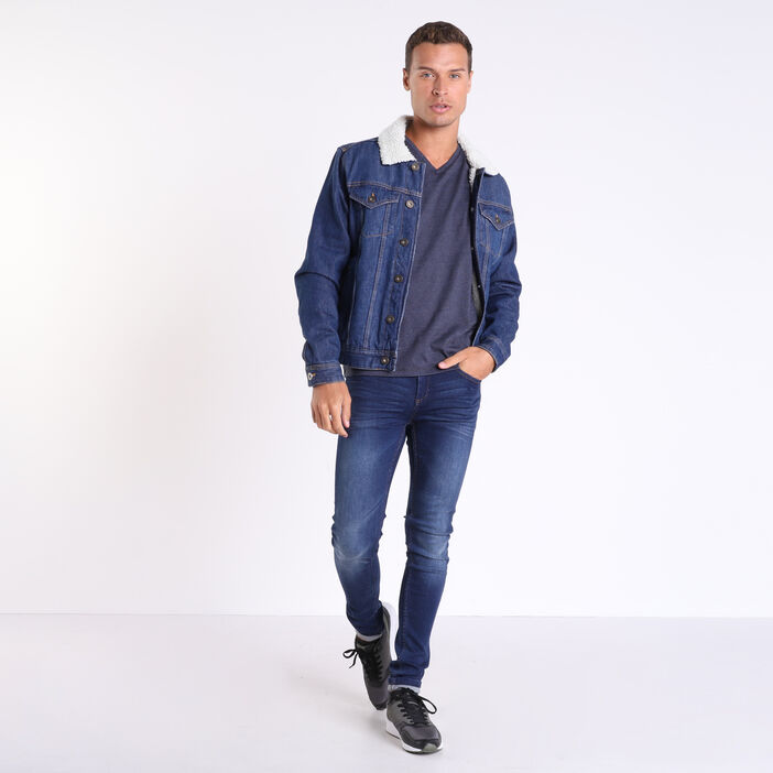 T-shirt manches courtes homme bleu foncé homme