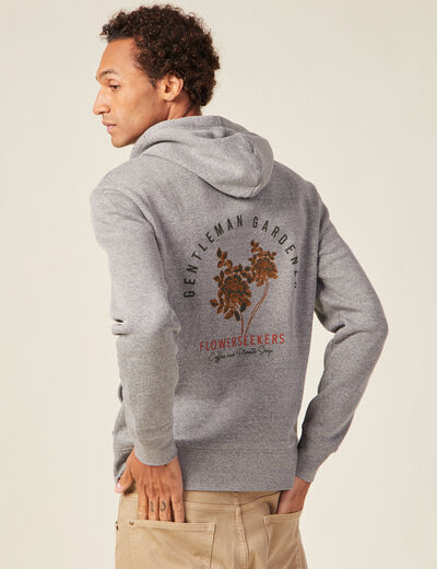 Sweat manches longues gris foncé homme
