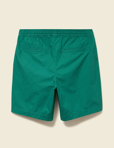 Bermuda en coton vert &eacute;meraude homme