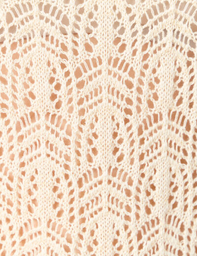 Pull ajouré éco-responsable creme femme