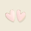 Boucles d'oreilles clous rose clair femme