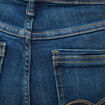 Jeans slim taille haute denim brut femme