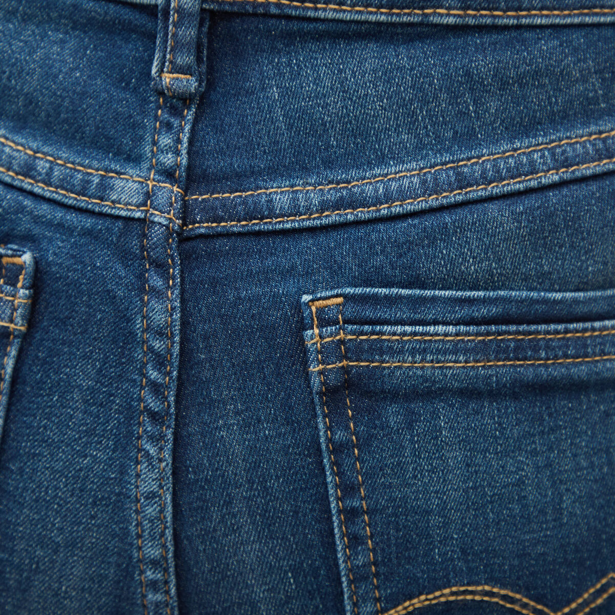 Jeans slim taille haute denim brut femme