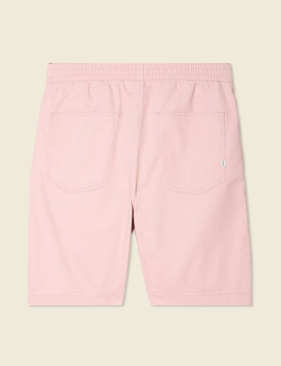 Bermuda droit rose pastel homme