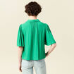 Chemise manches courtes vert femme