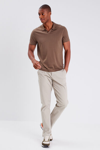 Pantalon straigth Instinct chino beige homme