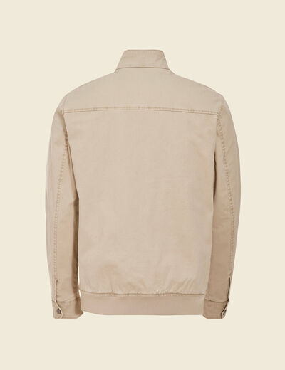 Blouson droit zippé sable homme