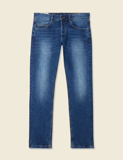 Jeans straight éco-responsable denim stone homme