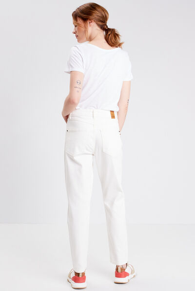 Jeans Gwen - mom denim blanc femme