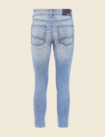 Jeans tapered 5 poches denim used homme