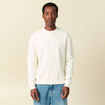 Sweat manches longues col rond ecru homme
