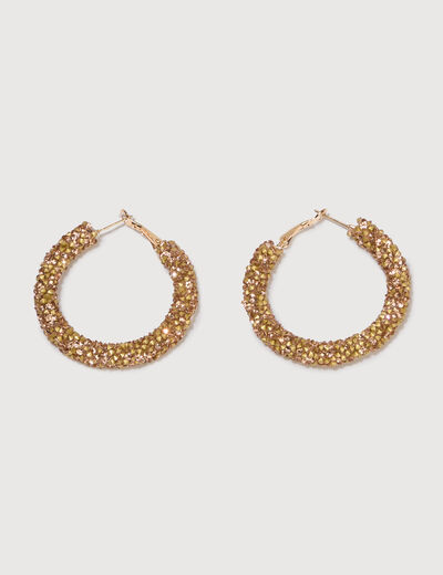 Boucles d'oreilles cr&eacute;oles rose clair femme
