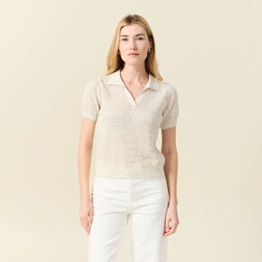 pull manches courtes creme femme Pull manches courtes creme femme