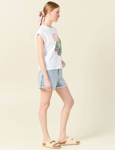 T-shirt éco-responsable blanc femme