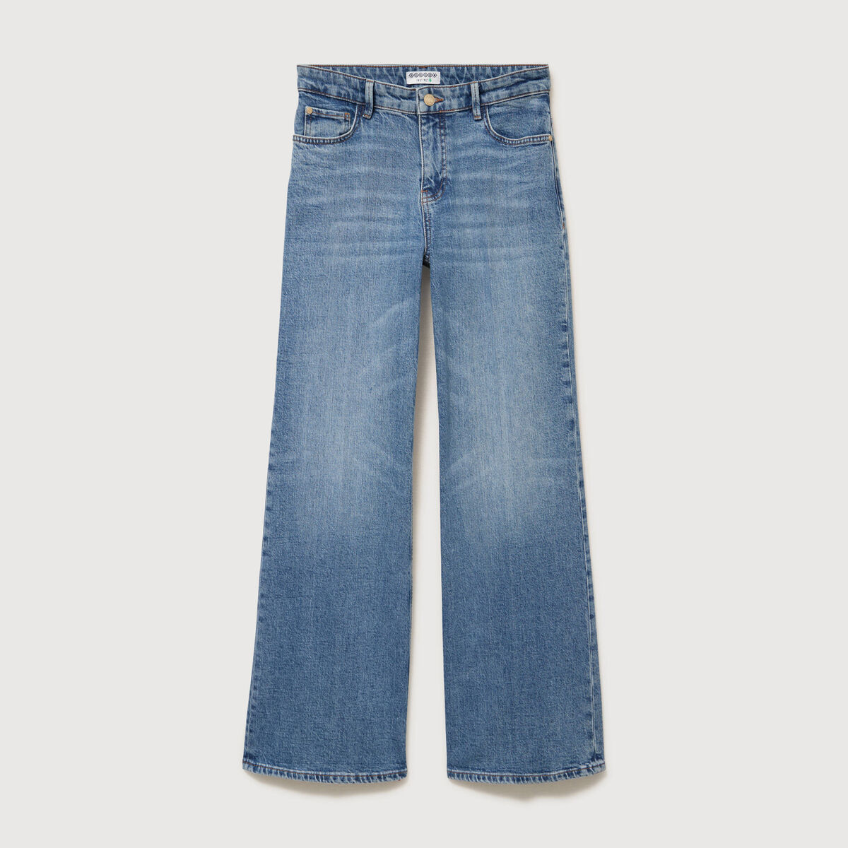 Jeans bootcut taille standard denim stone femme