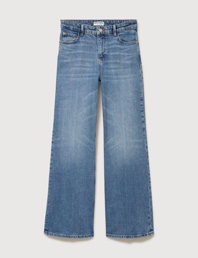 Jeans bootcut taille standard denim stone femme
