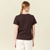 T-shirt éco-responsable marron femme