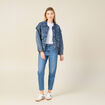 Jeans mom 7/8ème denim stone femme