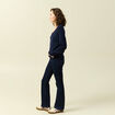 Pull manches longues bleu marine femme