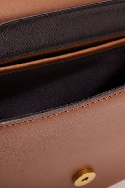Sac besace avec boucle taupe femme