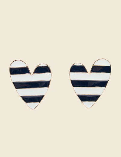 Boucles d'oreilles bleu marine femme