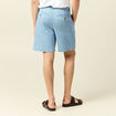 Bermuda droit avec pinces bleu gris homme