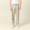 Jeans large 5 poches denim beige homme