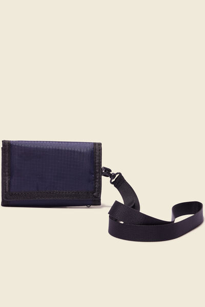 Portefeuille à scratch bleu marine homme