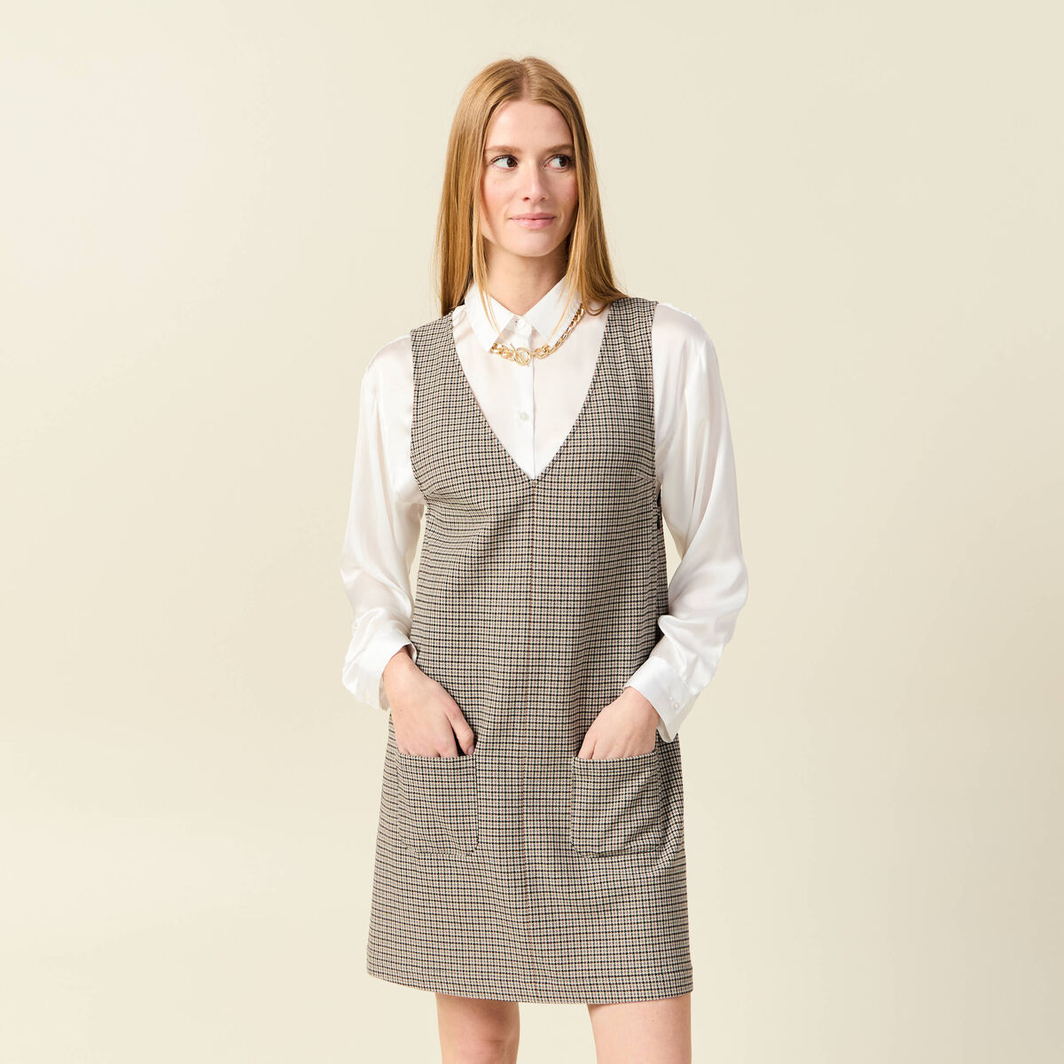 Robe sans manches noir femme