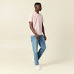 Polo manches courtes rose pastel homme