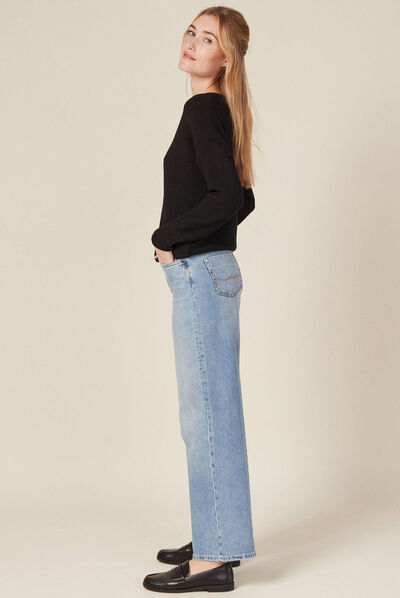 Pull éco-responsable noir femme