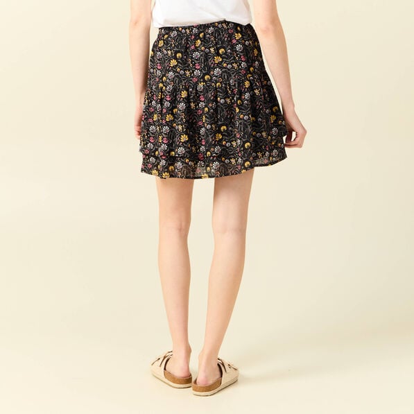 jupe evasee fluide volantee multicolore femme Jupe évasée fluide volantée multicolore femme