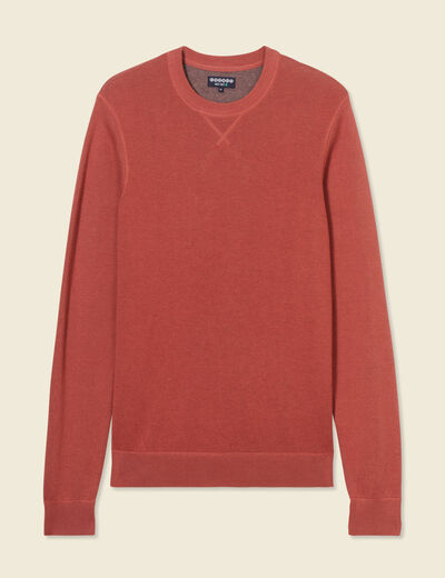 Pull manches longues rouge homme