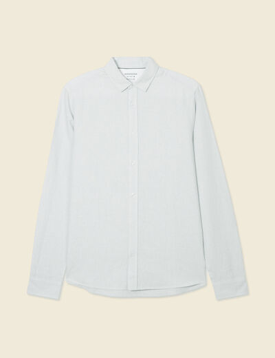 Chemise manches longues bleu ciel homme