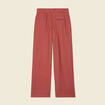 Pantalon large à pinces vieux rose femme