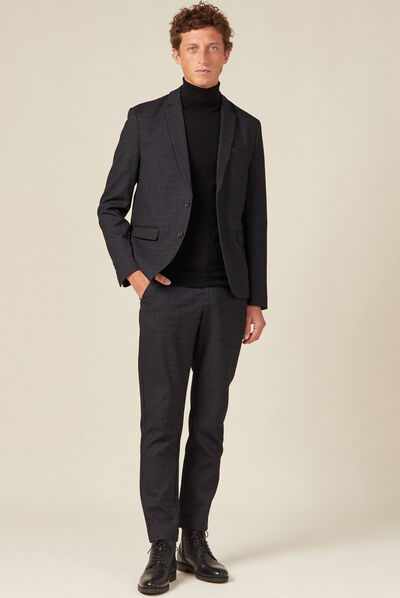 Pantalon chino tapered noir homme