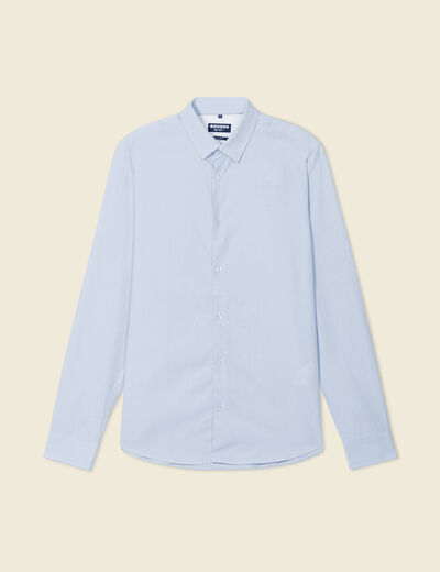 Chemise manches longues bleu ciel homme