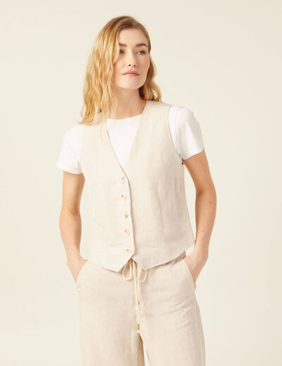 Veston éco-responsable sable femme