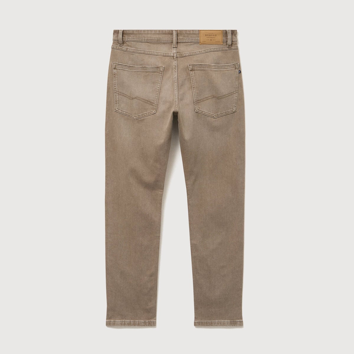 Jeans straight longueur 32 denim denim beige homme